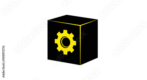 Industrial Gearbox Symbol With Clean Design