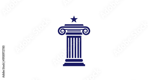 Iconic Pillar With A Star Represents Foundation Or Achievement