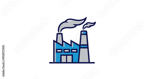 Industrial Plant Vector Illustrates Air Pollution And Environmental Problems In Modern Society