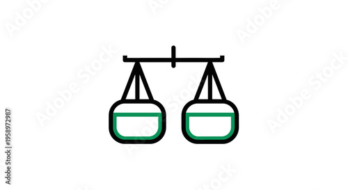 Illustration Of Equilibrium: Symbolic Representation of Balance and Fairness Concept