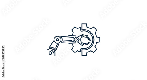 Industrial Robotic Arm Mechanism Integrated With Gear Technology