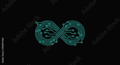 Infinite Circuitry Symbol Digital Connection Concept