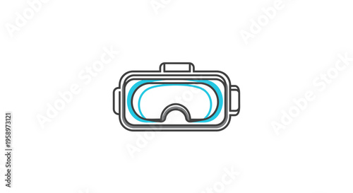 Immersive Virtual Reality Goggles Icon Modern Futuristic Technology Entertainment