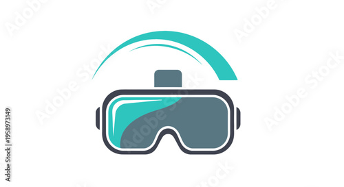 Immersive Virtual Reality Headset Logo Symbolizing Digital Exploration