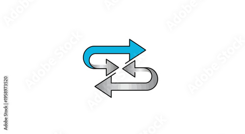 Interconnected Arrows Symbolizing Exchange and Renewal Concept