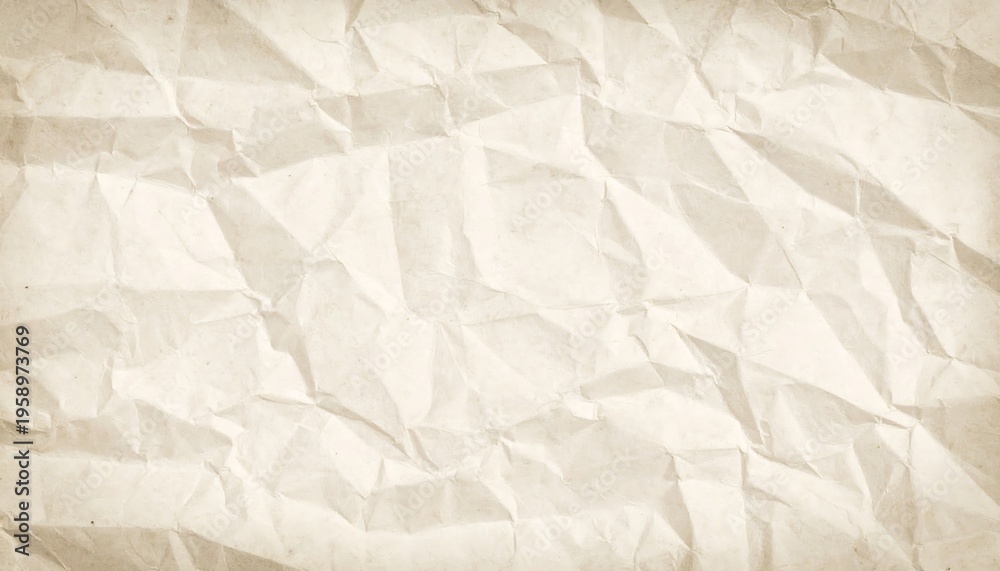 Fototapeta premium Crinkled beige paper texture