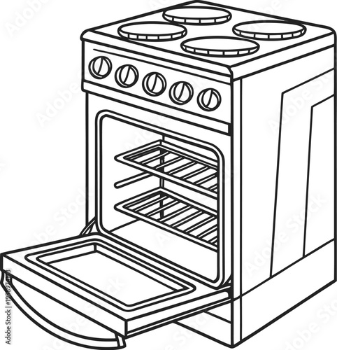 vector illustration of a kitchen