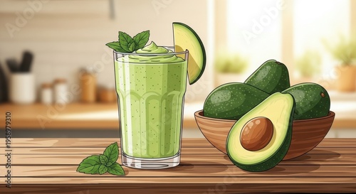 Refreshing Avocado Smoothie - A Healthy and Delicious Drink.