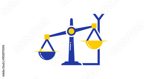 Justice Scale Abstract Representation of Balance and Fairness in Legal and Ethical Concepts