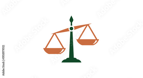 Justice Scales Logo Symbolizing Balance And Equilibrium In Legal And Ethical Concepts