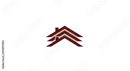 Minimalist House Icon Design Demonstrating Real Estate, Architecture, And Modern Concepts