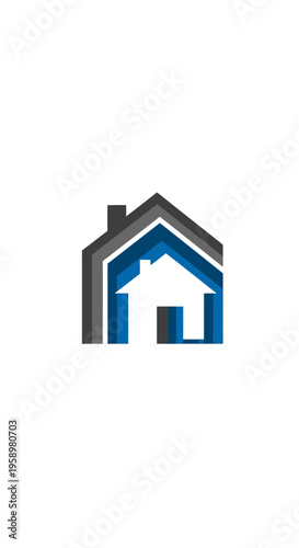 Modern Abstract Architectural House Emblem Design