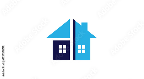 Modern Abstract Architectural Logo Depicting Dwelling, Real Estate, Home, And Housing
