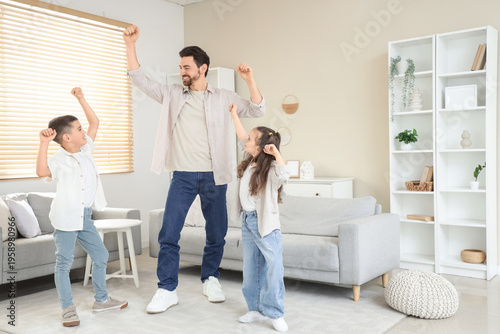 Happy father with his littl...