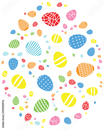 Easter Egg filling with Different egg shapes