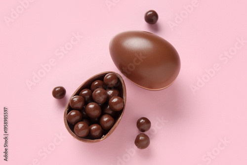 Sweet chocolate egg full of...
