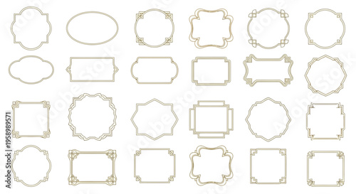 Elegant Decorative Frames Collection: Ornate Borders for Design Projects