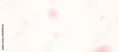 Minimalist White and Pastel Fluid Blob Background - Clean Modern Aesthetic Abstract Vector