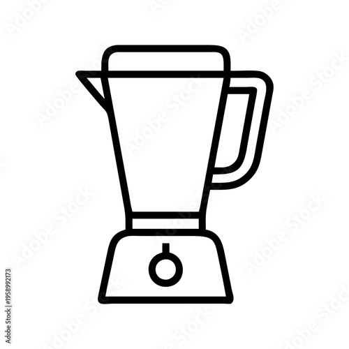 Minimalist blender line icon vector, modern kitchen appliance symbol, electric food processor and smoothie maker outline illustration