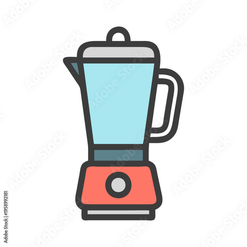 Kitchen blender vector icon, electric food processor for smoothies and shakes, modern household appliance illustration for cooking apps