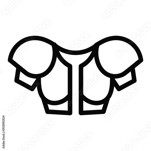 Line art illustration of a pair of boxing gloves  sports equipment icon
