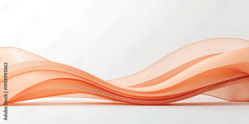 Obraz premium Abstract orange and red vector background featuring a digital wave pattern with flowing curves and smoke style motion art for a modern technology wallpaper design