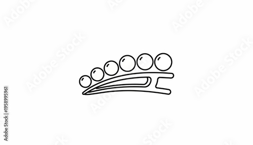 Hair Clip with Pearls - Elegant Accessory for Women's Hairstyle