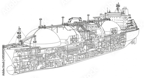 Detail LNG ship