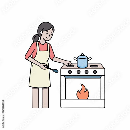 Turned off the gas stove before leaving the home  