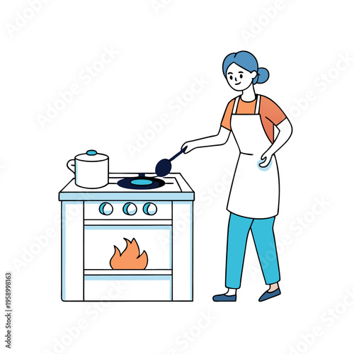 Turned off the gas stove before leaving the home  