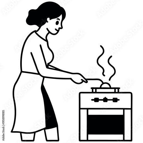 Turned off the gas stove before leaving the home  