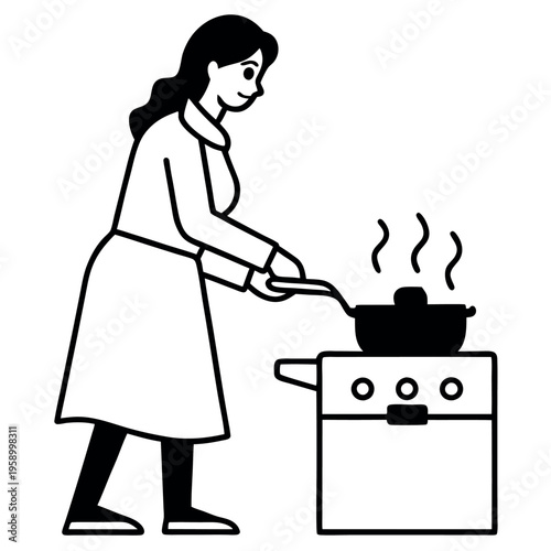 Turned off the gas stove before leaving the home  