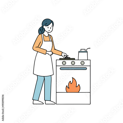 Turned off the gas stove before leaving the home  