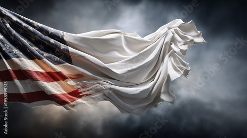 Waving US Flag in the Storm...