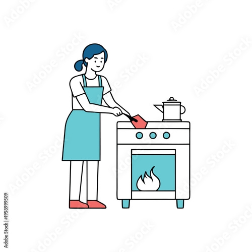 Turned off the gas stove before leaving the home  