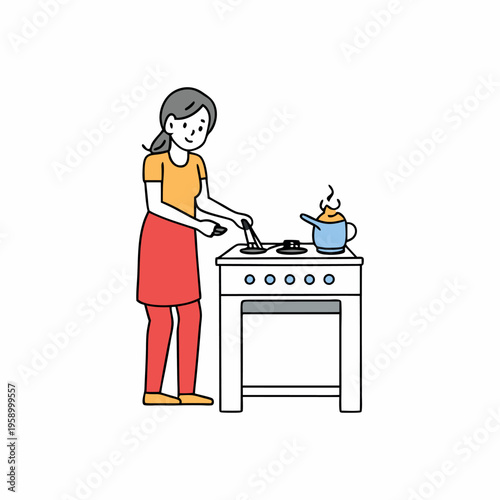 Turned off the gas stove before leaving the home  