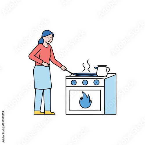 Turned off the gas stove before leaving the home  