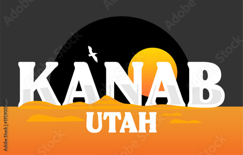 Beautiful hill silhouette in Kanab, Utah