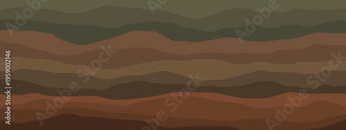 Soil and rock layers cross section. Gradient background