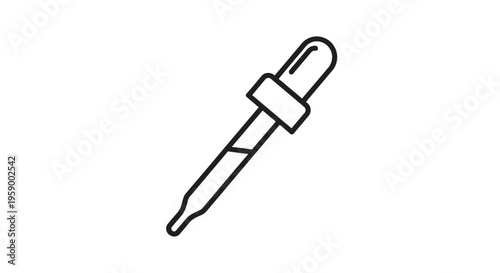 Dropper with Liquid Icon, Science and Medicine Symbol, Laboratory Equipment