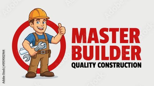 A friendly builder giving a thumbs up, highlighting quality construction work. This image showcases industriousness, professionalism, and reliability within the construction field.