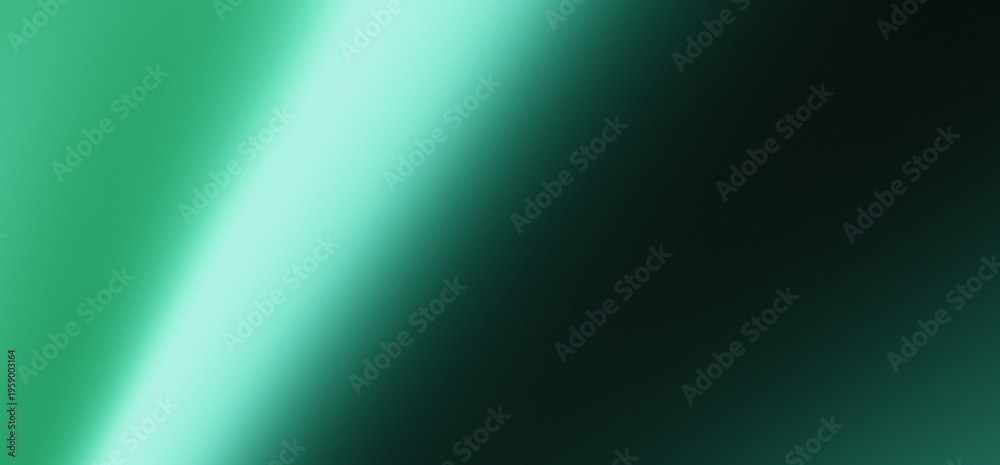 Fototapeta premium abstract gradient light streak on dark green background with soft bokeh effect