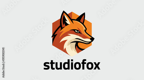 The logo showcases a stylized fox with a sleek design, symbolizing creativity, agility, and a modern approach for a digital studio brand called 'StudioFox'.
