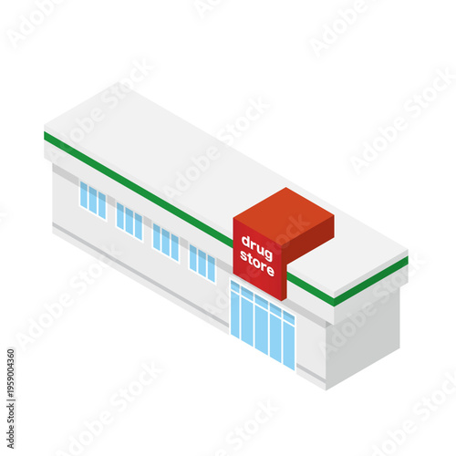 ドラッグストアの建物イラスト