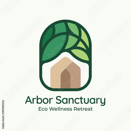 This logo represents Arbor Sanctuary, a peaceful eco wellness retreat where nature and tranquility foster an atmosphere for relaxation and holistic care for the soul.
