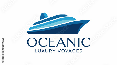 A sleek and modern yacht illustration representing luxury and sophistication, tailored for a travel brand specialized in high-end oceanic voyages and experiences.