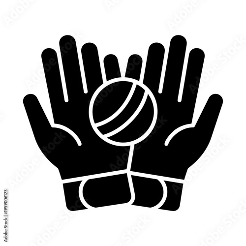 Ball caught in gloves