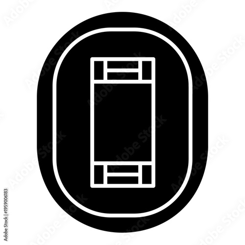 Cricket pitch top view