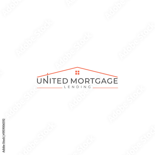 United Mortgage Lending Company Logo Design.