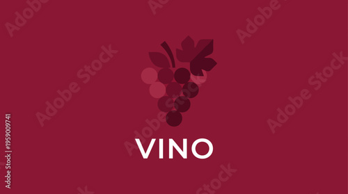 This logo features stylized grape clusters representing quality wine production, evoking sophistication and tastefulness in a minimalistic and evocative color palette.